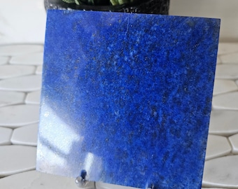 10 x 10 Cm Lapis Lazuli Stone Tile | courage, Chakra, Medallion, mosaic stone, chunky stone, Cabochon, flat back, flagstone