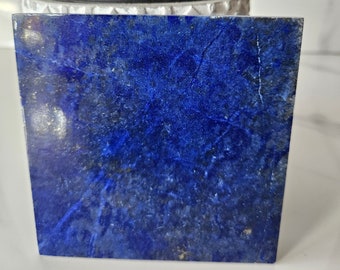 10x10 Lapis Lazuli Stone Tile | Best Friend Gift, natural lapis, Worry Stone, loose gemstones, Cabochon, Decor, mosaic stone