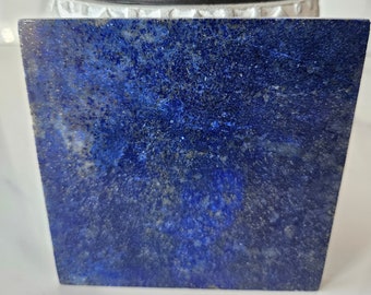 10x10 Lapis Lazuli Stone Tile | Cabochon, crystal heal, Lapis Worry Stones, polished slab, smooth, natural lapis, flat back