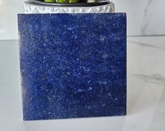 10x10 Lapis Lazuli Stone Tile | Femininity, Lapis Palm Stone, lapis lazuli necklace, Birthstone, Medallion, courage, peace, soothe migraines