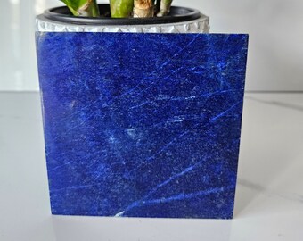 10x10 Lapis Lazuli Stone Tile | Crystal Decor, Raw stone, loose stone, High Grade, Metaphysical stone, large bead, Decor, jewlery