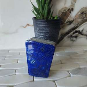 Tumbled Stone Lapis Lazuli Free Form, Raw Natural Blue Stone, courage, stability, crystal gift, floors and walls, handmade tiles, Amethyst