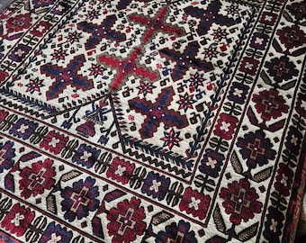 Barjasta Afghan kilim rug,Bidsize tribal Kilim rug, nomadic Afghan Tribal mushwani kilim rug, 100% wool nomadic kilim rug