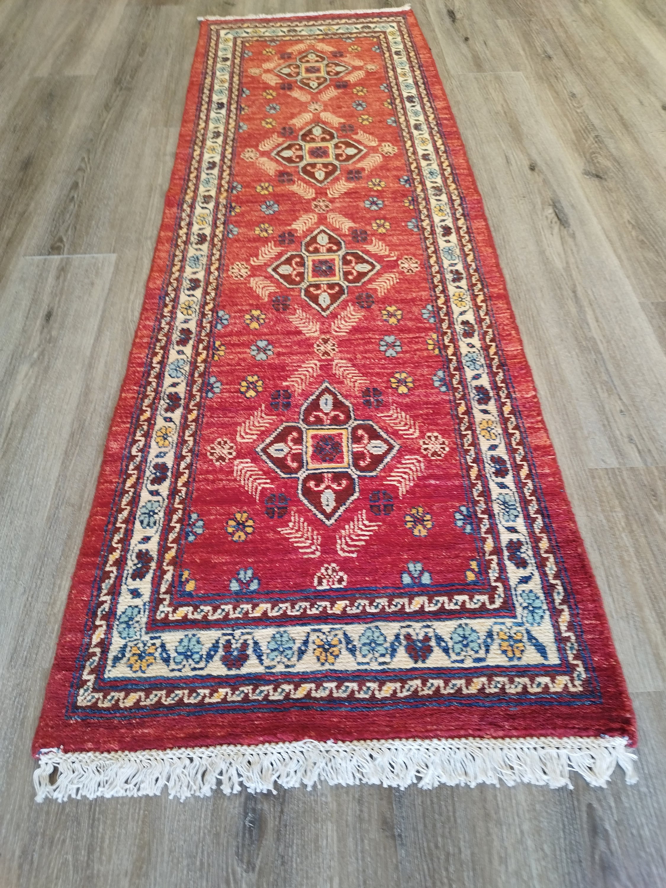 Afghan Rug, 2x7 rug, home gifts for her, bohemian rug, rug pad