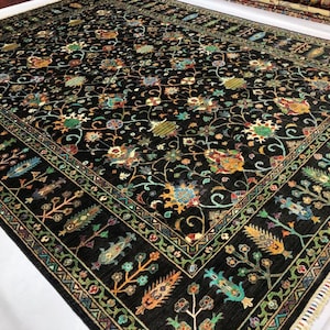 9x12 Feet Kazak Handmade Afghan Rug, 100% made of Wool