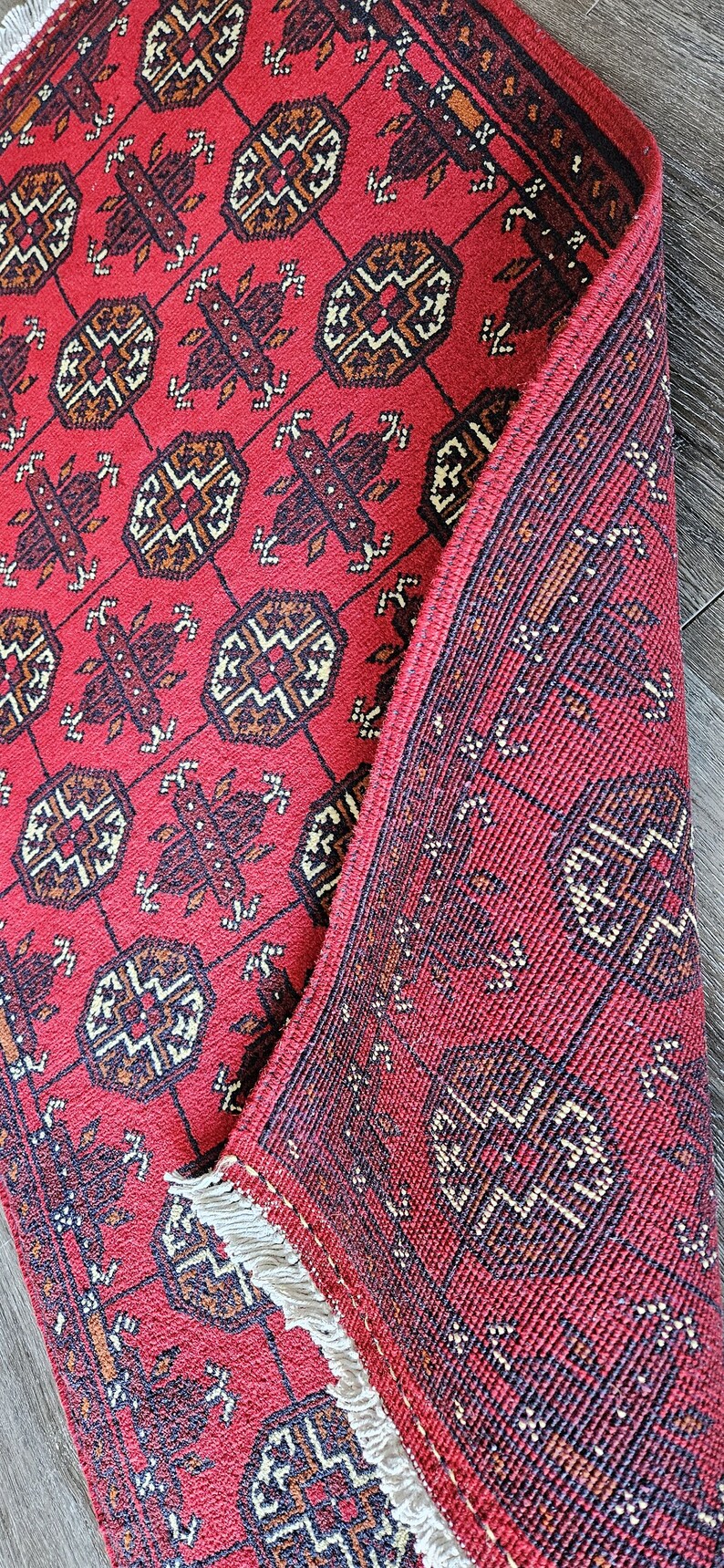 Handmade Bokhara Runner Rug, 2x3 Rug, Reading Rug, Knit Gift, Modern