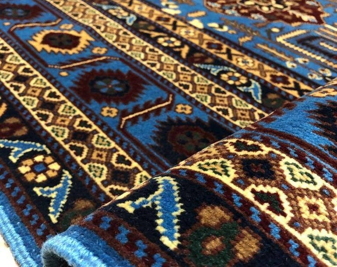 7X10 Volayati High Quality Turkmen Afghan Rug, Oriental, nursery decor, afghan rug, home decor rug, dusty rose rug, tribal rug bedroom rug