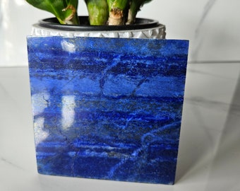 10x10 Lapis Lazuli Stone Tile | Stone Slice, Pyrite slab, Femininity, amplification, High Grade, Lapis Lazuli pendant, Inner Truth