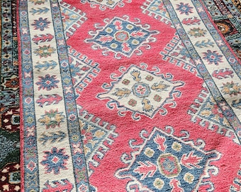 Runner rug Kazak Rug 2.8X9.10 Ft Afghan Caucasian Rug, Manta patron, Outdoor patio rugs, Bohemian rug, Gift for moms, Girlfriend, Handloom