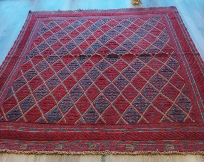 Sumac rug, Barjasta Afghan kilim rug, Kitchen rugs, tribal Kilim rug, nomadic Afghan Tribal mushwani kilim rug, 100% wool nomadic kilim rug