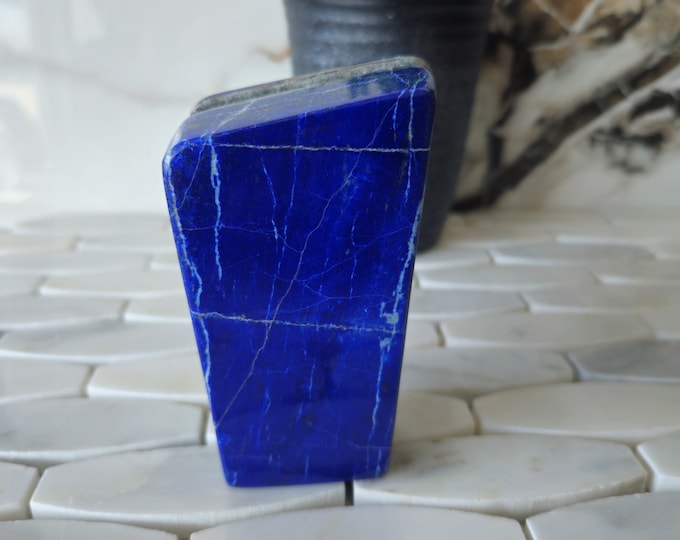 Tumbled Stone A++ Lapis Lazuli Free Form, Raw Natural Blue Stone, Stone Slice, mineral specimen, Healing Crystal, Relaxation Emotions