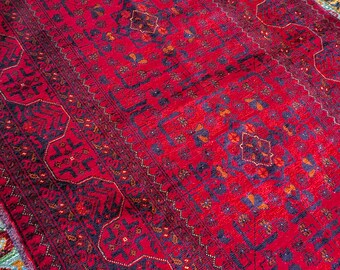 Stunning Runner Handmade Super Fine Quality Afghan Turkman Beljik Runner Rug, Hallway runner Geometric Design Made with Merino Sheep Wool