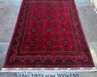 Authentic Afghan / Persian Handmade Rugs, Mid century decor modern rug, rug, Crafts For Adults, Khamyab rug, Red rug, kitchen Bedroom rugs