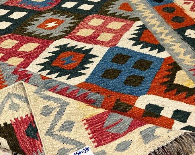 5x7 afghan wool kilim, berber carpet, jute rug, modern furniture, oushak vintage rugs, vintage flower shape rug, bedroom rug, fluffy rug
