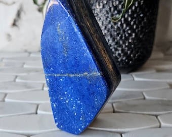 Natural Lapis Lazuli Free Form, Raw Natural Blue Stone, Gift for Mom, birthday gift, manifestation, Grounding, Stone Slice, small crystals