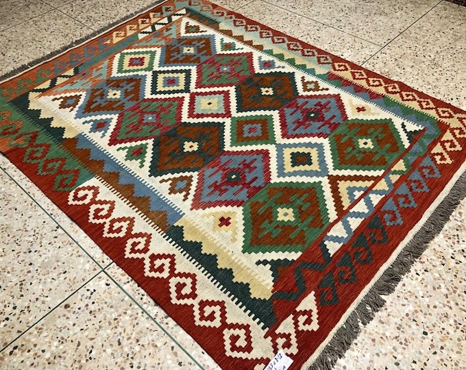 5x7 afghan wool kilim, bathroom rug, morocco rug, braided rugs, wool rug, home decor rug, surya rugs, entrance rug, small rug, jewlery