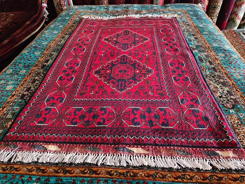 Small Afghan Rug, Office Rug, Kitchen Rug, Nomadic Rug, Jute Rug, Colorful Rug, Floor Rugs, Area