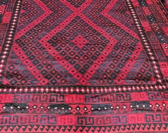 7x10 Afghan Kilim Rug, bath rug, kaws rug, peacock rug, cool rug, bedroom rug, white rug, Crafts For Adults, southwestern rug