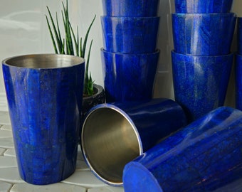 16 Cm Hand Crafted Lapis Lazuli Bowl Ovel Shape Stunning Royal Blue Color Handmade bowl from Badakhshsan Afghanistan