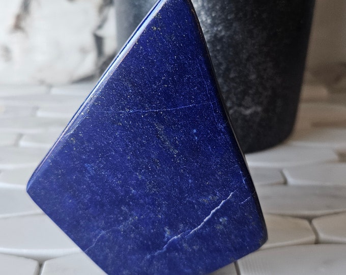 Authentic Lapis Lazuli Free Form, Raw Natural Blue Stone, mosaic stone, marble, Confidence, pebbles, Protection, Worry Stone