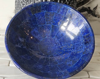 Pure Lapis Lazuli Plate Dish, Gemstone Crystal, Dinnerware, Serving Plate