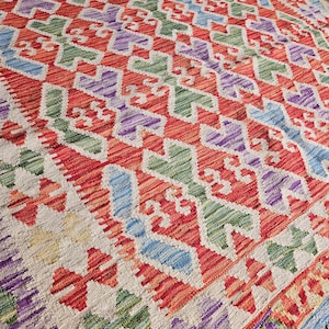 Colorful kilimrug, Afghan handmade kilim 100% Wool