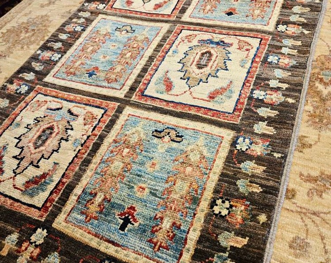 Runner Rug Chobi Afghan Runner Rug Wool Rug Handmade Rug Woven Rug Carpet Rug Area Rug Floor Rug Home Decor Rug Runner Geometric Runner Rug