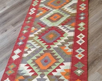 Afghan wool kilim, Persian rug, rag rug, kids rug, modern rug, rug pad, hand made rug, nomadic rug, area rug, medallion era rug