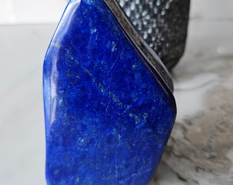 Authentic Free Form Lapis Lazuli, Raw Natural Blue Stone, floors and walls, Free form, Earth Stone, Strength, Grounding, Polished, Succulent