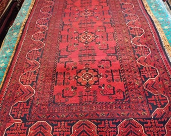 3x7 Feet Handmade Khamyab Runner Rug from Afghanistan