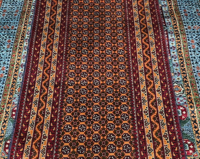 Stunning Well-made Afghan Khawaja Roshnae Runner Rug made with Soft Sheep Wool on a Wool f, Runner, Hallway Runner, Woolen Runner Rug