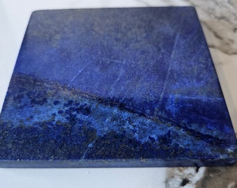 10x10 Lapis Lazuli Stone Tile | manifestation, Quartz, Lapis Worry Stones, pebbles, Calmness, Desk Accessories, Lapis Lazuli pendant
