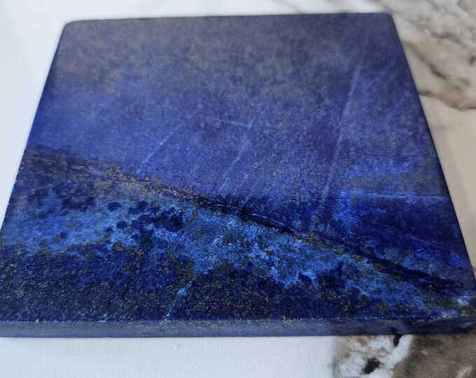 10x10 Lapis Lazuli Stone Tile | manifestation, Quartz, Lapis Worry Stones, pebbles, Calmness, Desk Accessories, Lapis Lazuli pendant