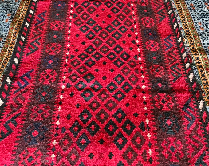3x10 Afghan Kilim rug, door mat rug, carpet stores, hand hooked rugs, moss rug, chindi rug, dusty rose rug, reading rug, bath rug, braided