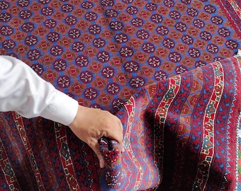 7 x 10 ft handmade afghan bokhara brand new large red blue area rug, tribal rug, red persian carpet, living room rug, turkish style, mowrigol