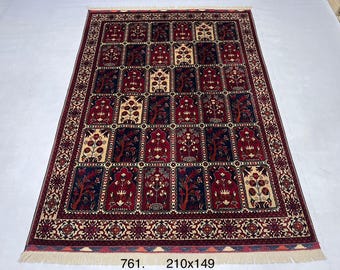5X7 Ft Highest quality Double Knotted Beljik Soft Well-made Afghan Merino Handmade Area Rug, Hand-knotted Oriental Geometric Rug