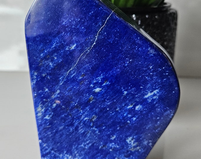 Free Form A++ Lapis Lazuli, Lapis Freeform, Polished Tumble, Confidence, Grounding, blue stone, crystal gift, loose stone, Lapis Palm Stone