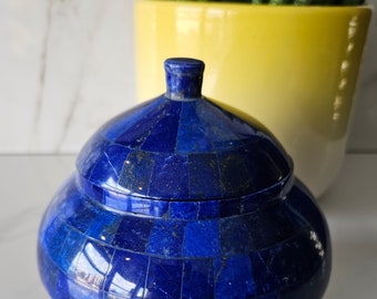 Hand Carved Lapis Lazuli Amazing Pot