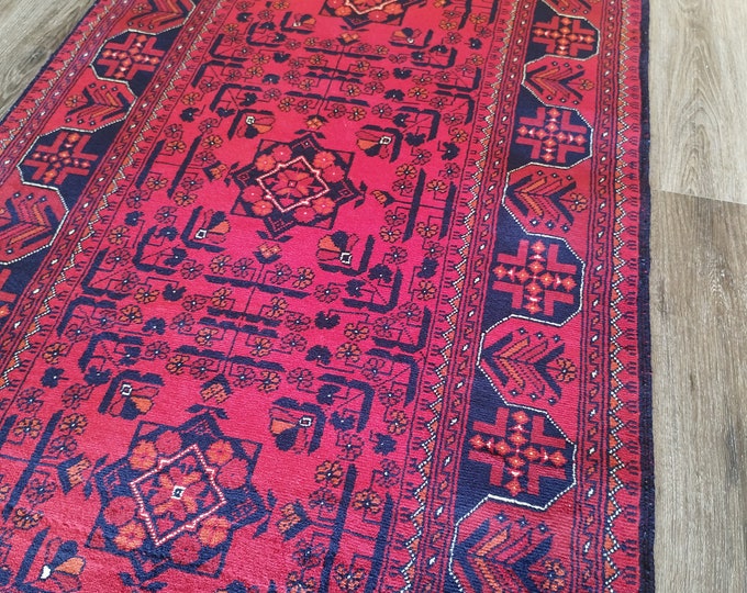 Authentic Runner Afghan 2x7, aztec rug, boyfriend, hooked rugs large, oushak vintage rugs, turkish towel, kilim rug, blanket, 70s rug