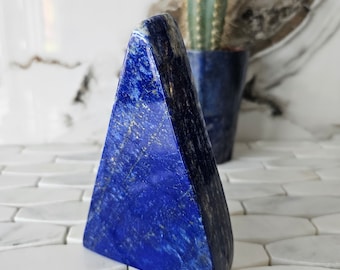 Tumbled Stone A++ Lapis Lazuli Free Form, Raw Natural Blue Stone, blue stone, Healing Crystal, success, Stone Slice, large bead, Medallion