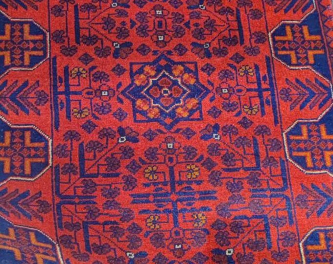 Runner rug Afghan Khal Mohammeadi red runner rug, Persian runner, original rug runner, hallway runner rug, kitchen rug, bedroom rug, Red Rug