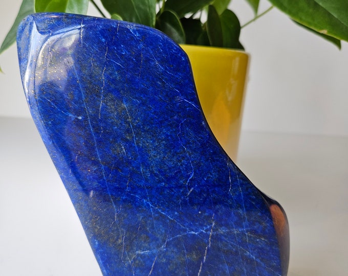 Free Form A+++ Lapis Lazuli , Lapis Freeform, Lapis Lazuli Tumble, Polished Tumble, Crystal decor, blue stone, Pyrite slab, natural lapis