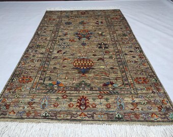 3.4 x 5 ft Higy-quality Mamluk design handmade Afghan rug