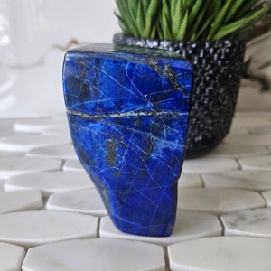 A+ Lapis Lazuli Free Form, Pyrite slab, Anxiety, loose stone, floors and walls, handmade tiles, Chakra, manifestation, Relaxation Emotions