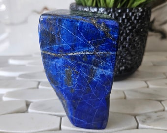 A+ Lapis Lazuli Free Form, Pyrite slab, Anxiety, loose stone, floors and walls, handmade tiles, Chakra, manifestation, Relaxation Emotions