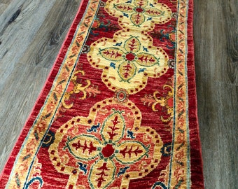 Runner Rug Chobi Afghan Runner Rug Wool Rug Handmade Rug Woven Rug Carpet Rug Area Rug Floor Rug Home Decor Rug Runner Geometric Runner Rug