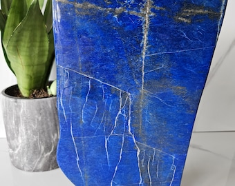9.74 LBS Lapis Lazuli, success, Stone Slice, Cabochon, Crystal Towers, blue stone, birthday, soothe migraines, large bead, Blue Aventu