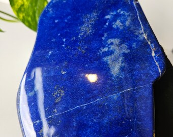 Free Form A+++ Lapis Lazuli , Lapis Freeform, Lapis Lazuli Tumble, Polished Tumble, Crystal decor, blue stone, Pyrite slab, natural lapis