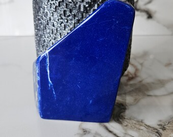 A++ Lapis Lazuli Free Form, Raw Natural Blue Stone, Gift for Mom for Spiritual Healing, Amethyst, Desk Accessories, marble, floors and walls