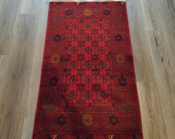 Authentic Runner Afghan / Persian Handmade 2x4, punch needle rug, baluch rug, boyfriend, shag rug, rug pad, reading rug, Christmas Gift